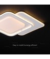 V-Tac 60W LED taklampe - CCT 3-i-1, dimbar, hvit, inkl. fjernkontroll