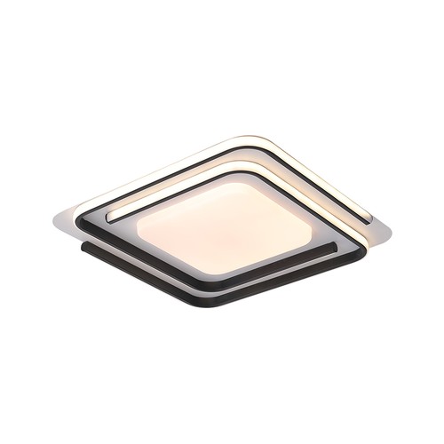 60W LED design taklampe - CCT 3-i-1, dimbar med fjernkontroll, hvit/sort kant