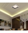 60W LED design taklampe - CCT 3-i-1, dimbar med fjernkontroll, hvit/sort kant