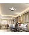 60W LED design taklampe - CCT 3-i-1, dimbar med fjernkontroll, hvit/sort kant