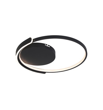 V-Tac 70W LED taklampe dimbar - CCT 3-i-1, sort, inkl. fjernkontroll, Ø50cm