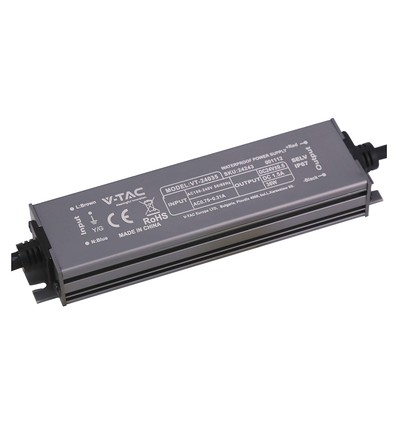 36W / 24V DC strømforsyning til LED-strips - 1.5A, IP67 vanntett