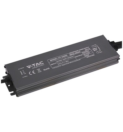 200W / 24V DC strømforsyning til LED-strips - 8.25A, IP67 vanntett