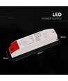 36W / 24V DC strømforsyning til LED-strips - 1.5A, IP44 våtrom
