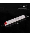 300W / 24V DC strømforsyning til LED-strips - 12.5A, IP44, plasthus