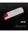 60W / 12V DC strømforsyning til LED-strips - 5A, IP44 våtrom