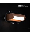 V-Tac 10W LED justerbar vegglampe - IP65, Cortenfarget, Cree chip, 3000K, 6 års garanti