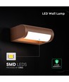 V-Tac 10W LED justerbar vegglampe - IP65, Corten farge, Cree chip, 3000K, 6 års garanti