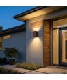 10W LED vegglampe - 3-i-1 CCT, Cortenfarget stål, IP65, opp/ned lys
