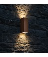 10W LED vegglampe - 3-i-1 CCT, Cortenfarget stål, IP65, opp/ned lys