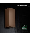 10W LED vegglampe - 3-i-1 CCT, Cortenfarget stål, IP65, opp/ned lys