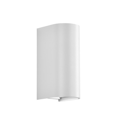 10W LED vegglampe - 3-i-1 CCT, hvit armatur, IP65, opp/ned lys