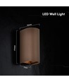 10W LED vegglampe 3-i-1 - Cortenfarget finish, IP65, opp/ned-lys, inkl. lyskilde