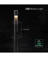 V-Tac 11W LED hagelampe - Sort, IP65, 3000K, Cree chip, 6 års garanti