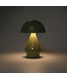 Oppladbar LED bordlampe - Grønn, Ø15cm, 22cm høy, touch dimbar, 3i1, IP20 innendørs