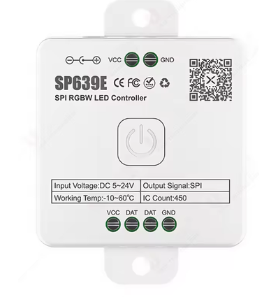 Løpelys RGBW+IC SPI strip controller - Bluetooth, 12V/24V, SP639E