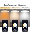 6 stk. RGB+CCT Smart Home downlight - 5W LED, Bluetooth, fjernkontroll, virker med Google Home og Alexa