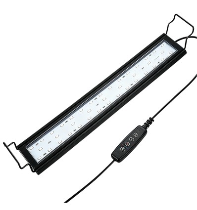 90-106 cm akvariearmatur - 23W LED, hvit/blå/rød/grønn/lilla, justerbar lengde, IP66