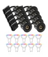 10 stk. Wifi Downlight Inno88 - Inkl. Smart Home GU10 pærer, sort, IP44, godkjent i isolasjon