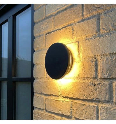 DOME vegglampe 18W - CCT, IP65, sort