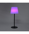 Oppladbar RGBW LED bordlampe med solcelle - Hvit, fjernkontroll