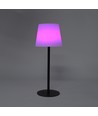 Oppladbar RGBW LED bordlampe med solcelle - Hvit, fjernkontroll