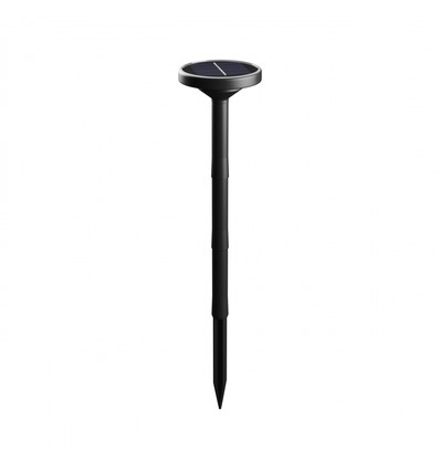 1W solcelle hagelampe med spyd CCT - 3 lysfarger, justerbar høyde, IP65, sort