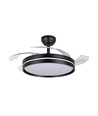 Taklampe m. skjult vifte - RA90, CCT, 60W, sort