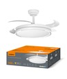 Taklampe m. skjult vifte - RA90, CCT, 60W, hvit