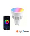 4x GU10 5W Smart Home LED-pære - Bluetooth, 6,6 cm, virker med Google Home, Alexa og smarttelefon