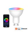 4x GU10 5W Smart Home LED-pære - Bluetooth, RGB+CCT, Tuya/Smart Life