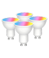 4x GU10 5W Smart Home LED-pære - Bluetooth, RGB+CCT, Tuya/Smart Life