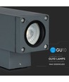GU10 vegglampe med opp/ned-lys - IP44 utendørs, mørkegrå, uten lyskilde