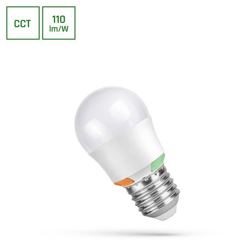 E27 2W/4W/6W LED kronepære - G45, CCT, 3-trinns justerbar lysfarge