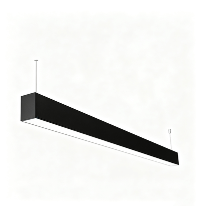120cm 38/32/24W LED lysskinne - CCT, Sort, taklampe til kontor, inkl. wireoppheng