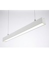 120cm 38/32/24W lysskinne - CCT, Hvit, taklampe til kontor, inkl. wireoppheng