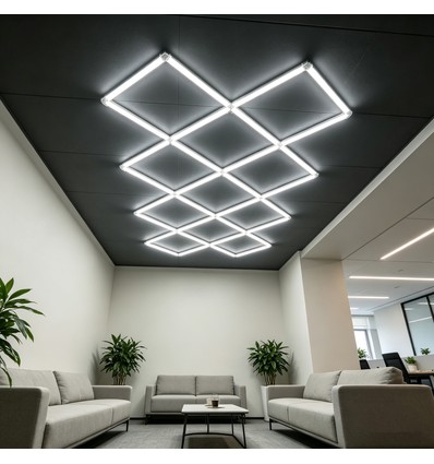 320W RA92 Hexagon LED 14 felt komplett sett - Inkl. strømtilkobling