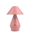 Oppladbar LED bordlampe - Rosa, Ø16cm, 21,5cm høy, touch dimbar, 3-i-1, IP20 innendørs
