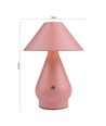 Oppladbar LED bordlampe - Rosa, Ø16cm, 21,5cm høy, touch dimbar, 3-i-1, IP20 innendørs