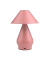Oppladbar LED bordlampe - Rosa, Ø16cm, 21,5cm høy, touch dimbar, 3-i-1, IP20 innendørs