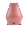 Oppladbar LED bordlampe - Rosa, Ø16cm, 21,5cm høy, touch dimbar, 3-i-1, IP20 innendørs