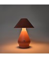 Oppladbar LED bordlampe - Rosa, Ø16cm, 21,5cm høy, touch dimbar, 3-i-1, IP20 innendørs