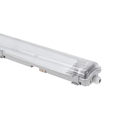Limea T8 LED armatur - Til 2x 120cm LED rør, IP65 vanntett, gjennomgangskobling, uten rør