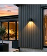 3W CUBIC PRO vegglampe - IP65, sort, viderekobling, justerbar, firkantet, utendørs, inkl. lyskilde