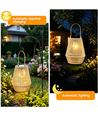 Solar Rattan Lanterne – Bohemsk hagelampe med automatisk tenn/slukk, IP44