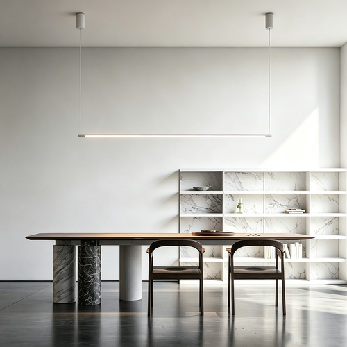 126cm dimbar spisestuelampe - Hvit, 18W LED, inkl. wireoppheng