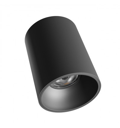 LED takspot, justerbar watt - Utenpåliggende, 14W-27W, IP44, RA90, UGR19, 5 års garanti, sort