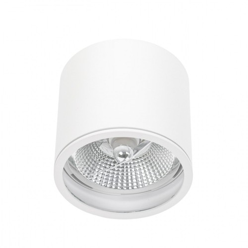 Taklampe til AR111 GU10 - Hvit, IP65 utendørs, Ø12cm, 11,5cm høy, aluminium, uten lyskilde