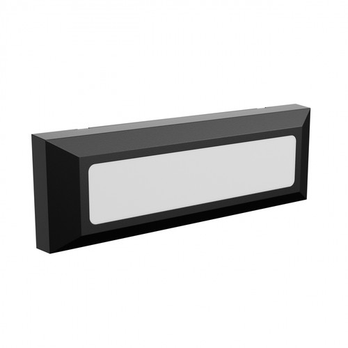 6W LED trappelys, CCT - 3 lysfarger, IP54, sort, utendørs vegglampe