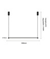 86cm dimbar spisestuelampe - Svart, 11W LED, inkl. wireoppheng